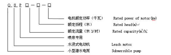 QSP潛水電泵 型號說(shuō)明