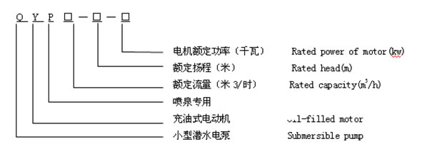 QYP潛水電泵 型號說(shuō)明