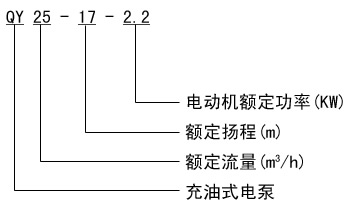 QY潛水泵 型號意義