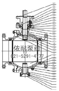 固定式氣動(dòng)球閥 結構圖