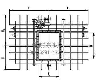  BYCZF949型電動(dòng)(方形)封閉式眼鏡閥 結構圖1
