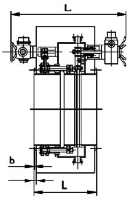  BYCZF949型電動(dòng)(方形)封閉式眼鏡閥 結構圖2