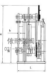 F643X氣動(dòng)盲板閥 結構圖1
