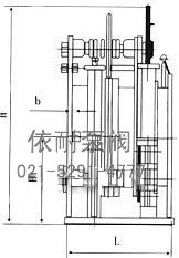 F743X液動(dòng)盲板閥 結構圖1