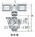 氣動(dòng)活塞調節蝶閥 結構圖2