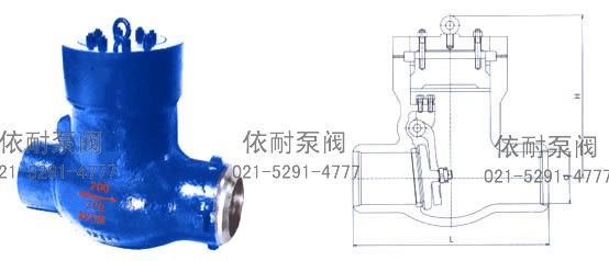 H64Y國標電站止回閥 外形尺寸圖