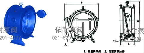 DHH44微阻緩閉消聲止回閥 外形尺寸圖